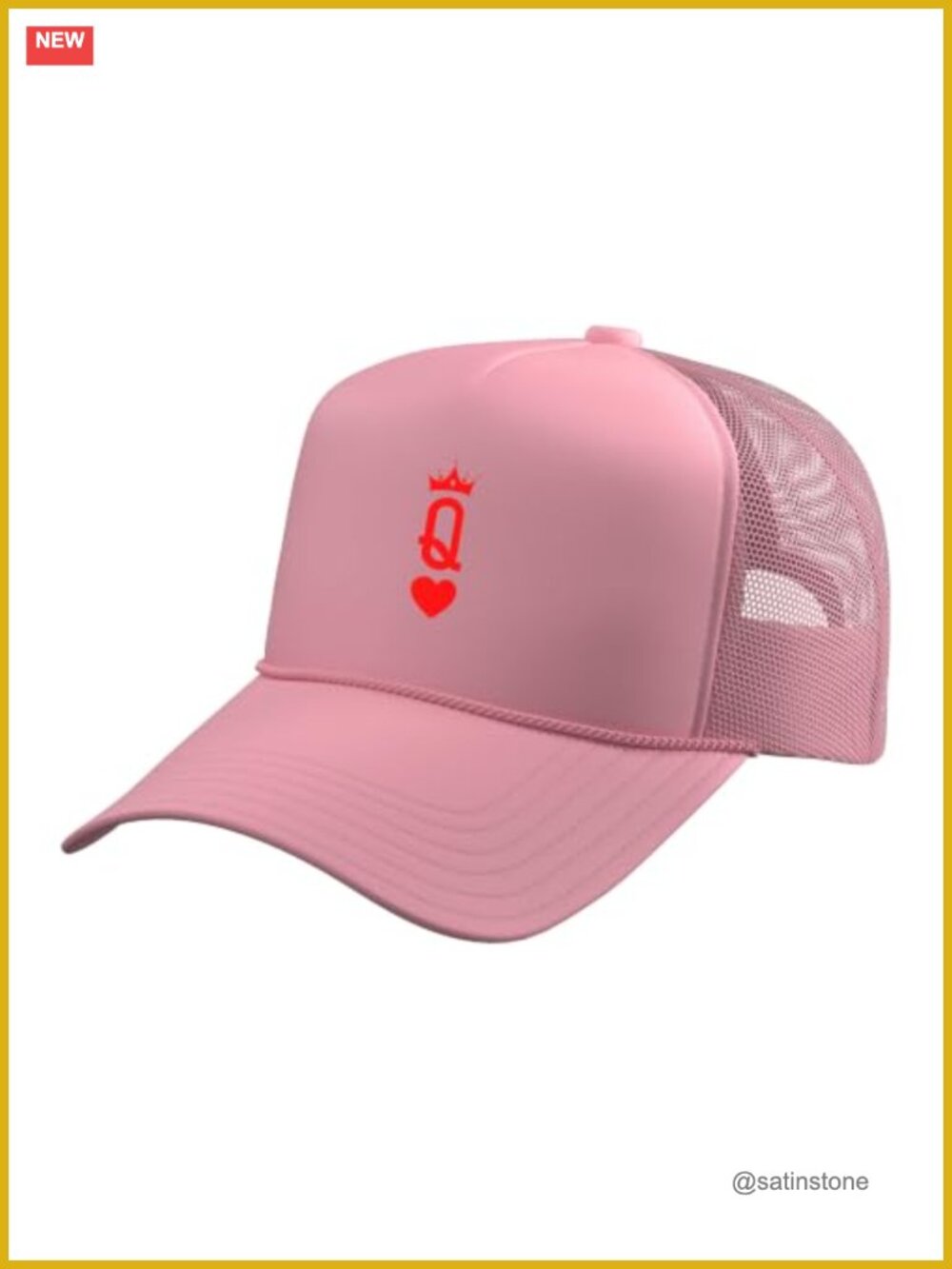 Queen of Heart King and Queen Costume Trucker Hat Adjustable Mesh Back